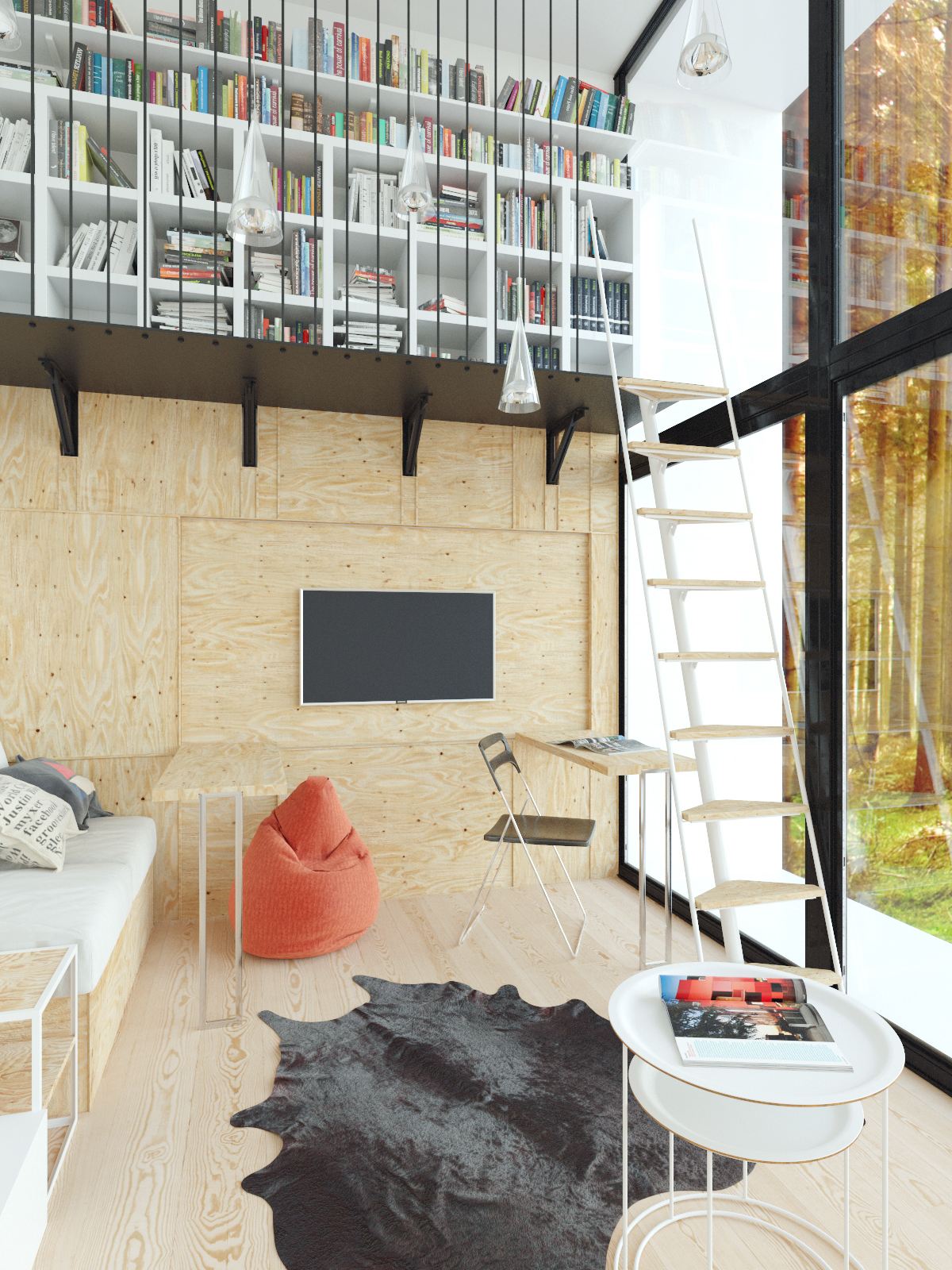 creative home library inspiration Thiết kế nhân đôi không gian cho những căn nhà nhỏ nhờ gác xép