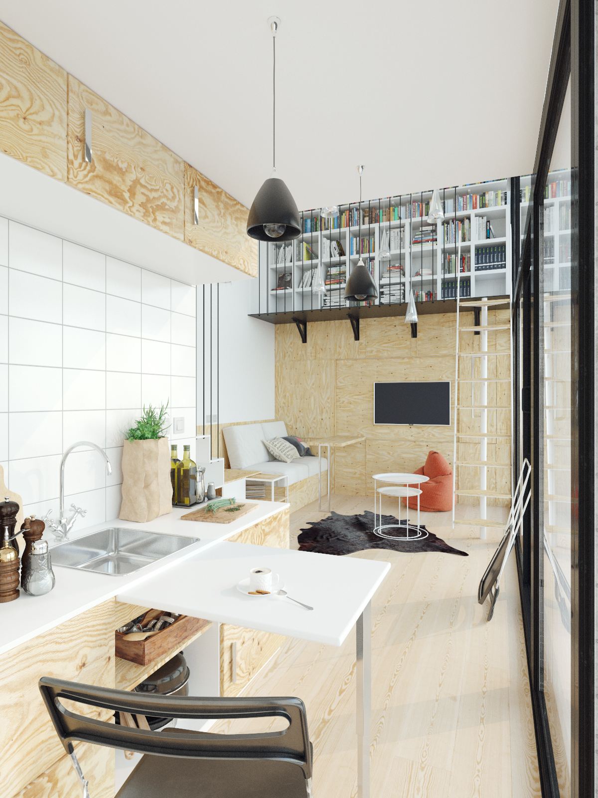 super tiny home layout Thiết kế nhân đôi không gian cho những căn nhà nhỏ nhờ gác xép