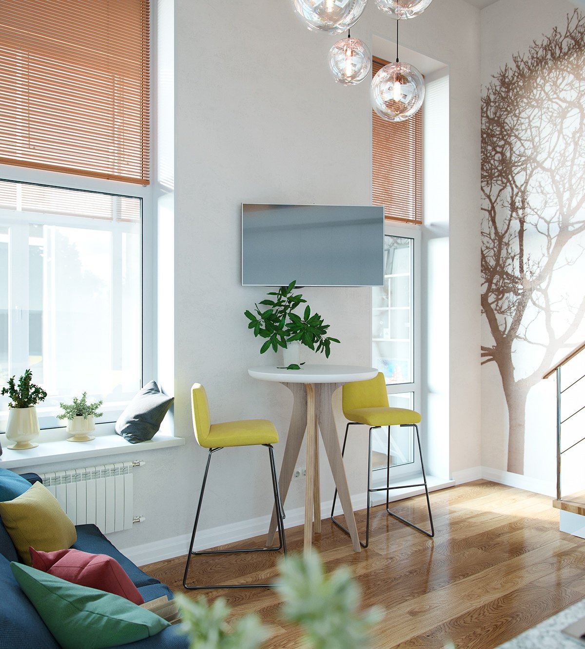 tiny dining room solution Thiết kế nhân đôi không gian cho những căn nhà nhỏ nhờ gác xép